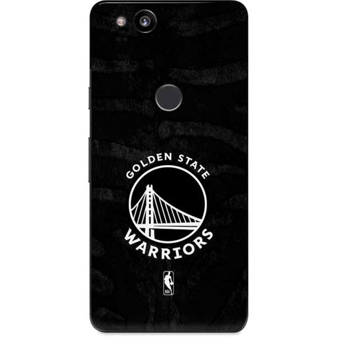 NBA Golden State Warriors Black Animal Print Google Pixel 2 Skin